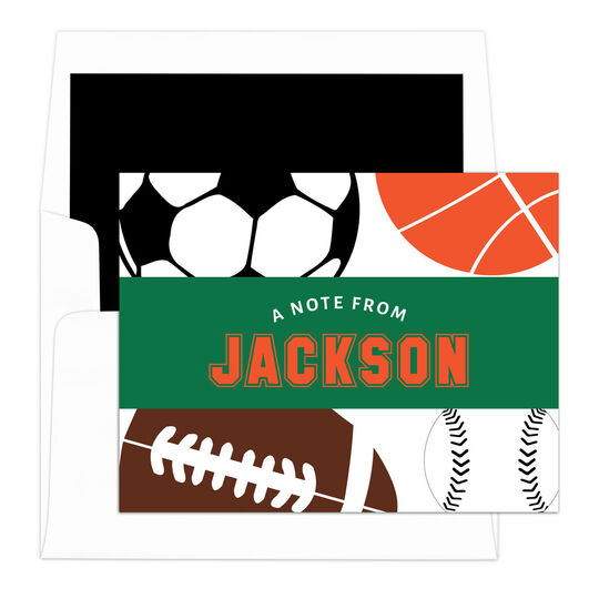 Banner Sports Balls Folded Note Cards